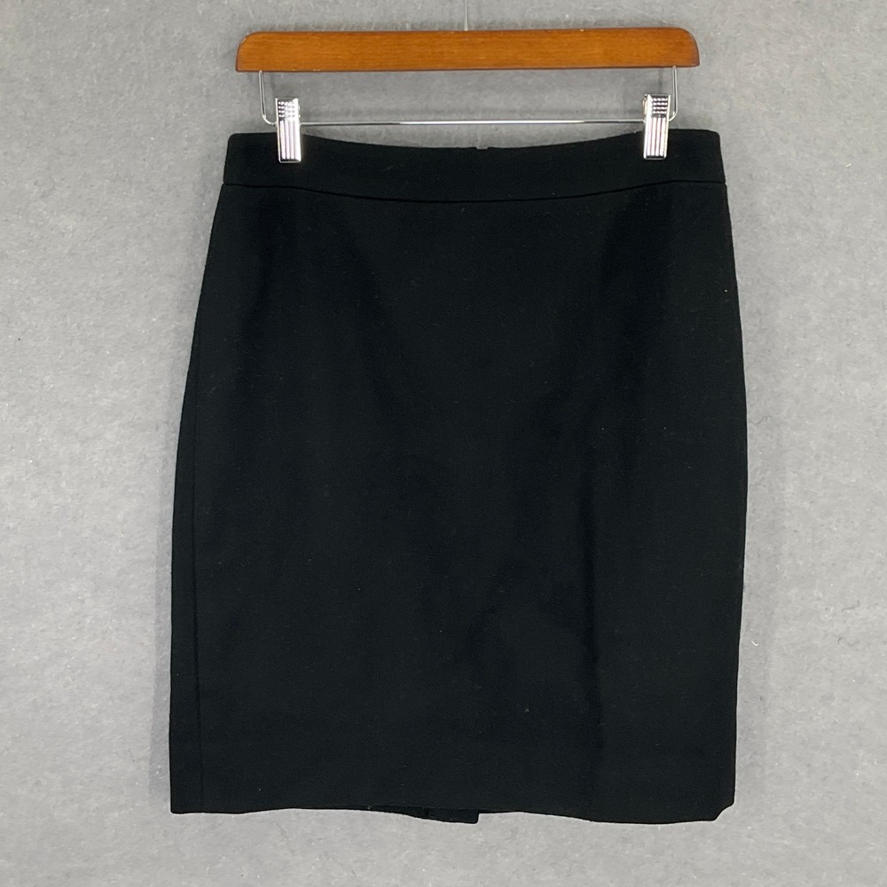 J.Crew The Pencil Skirt Women's Sz 6 Black Wool Blend Career Office Classic